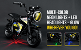 Littletrax Kids Electric Bikes E-Bike Littletrax 350W Kids Electric Bike – Ages 3 to 12+ ride on mini monkey bike - 3 speed, Bluetooth music, horn, lights, 36v