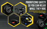 Littletrax Kids Electric Bikes E-Bike Littletrax 350W Kids Electric Bike – Ages 3 to 12+ ride on mini monkey bike - 3 speed, Bluetooth music, horn, lights, 36v