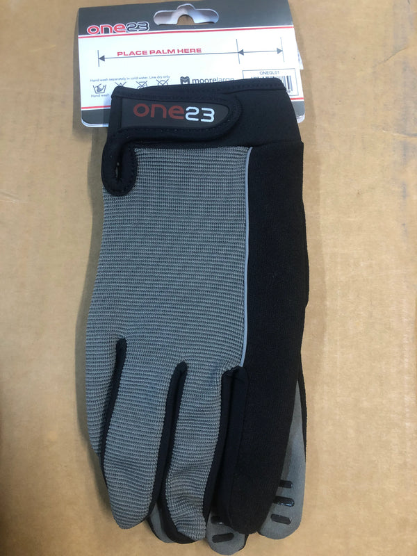 One23 Cycling Gloves One23 Full Finger Cycling Gloves In Black/Grey - One Size
