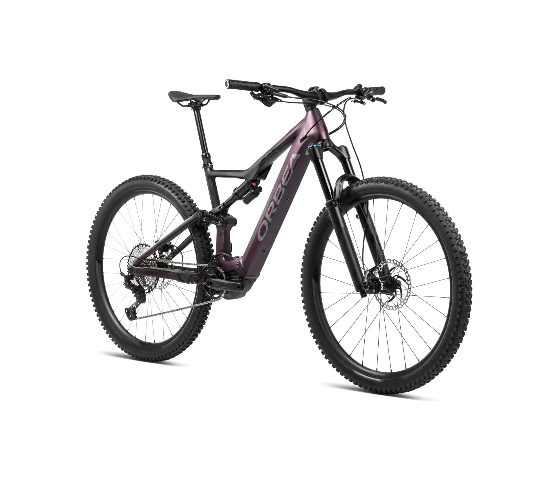 Orbea Rise H30 29er Electric Mountain Bike - Mulberry/Black . Ebike. Size Medium