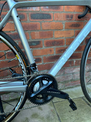 Shimano Ultegra 50/34 compact chainset and front derailleur on the Ribble carbon frame — view 4
