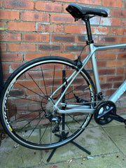 Ribble carbon road bike rear end with Selle Italia saddle, Deda seatpost and Mavic Aksium rear wheel — view 2