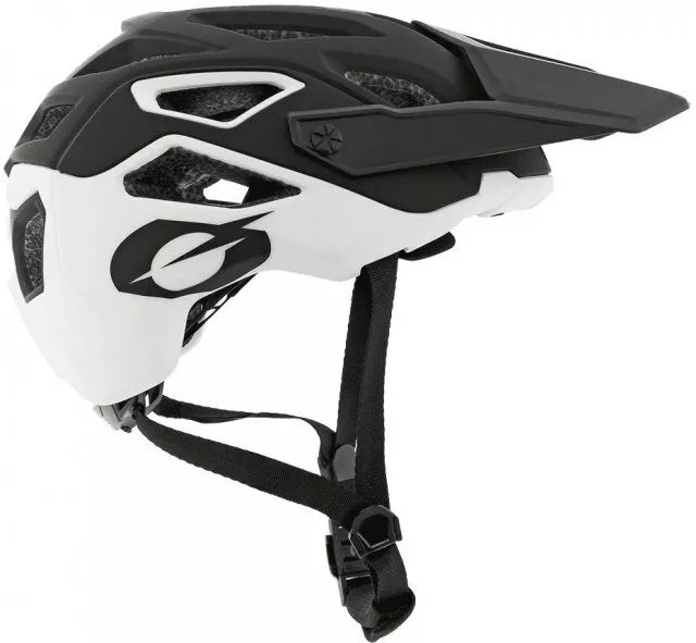 Oneal pike helmet solid black white open face half shell large x large perfect for everyone