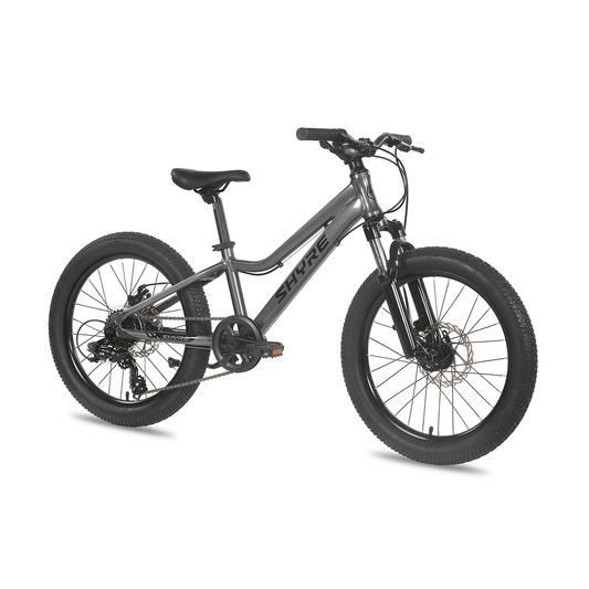 Shyre Bikes Bicycle Charcoal Black Shyre Eastie 20" Wheel Kids Mountain Bike