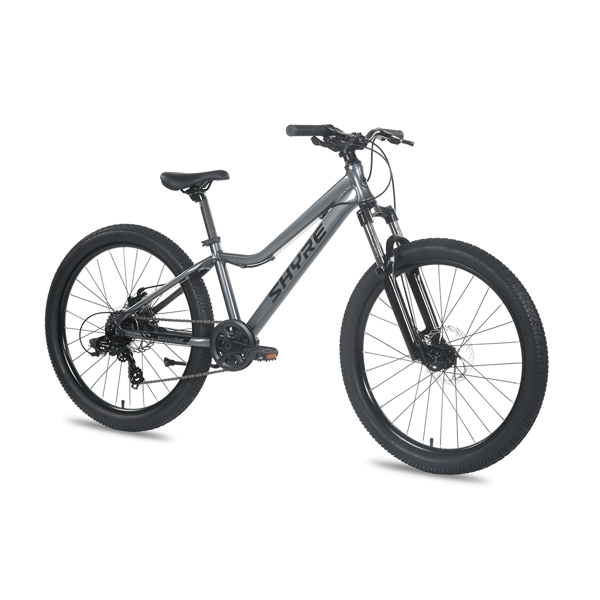 Shyre Bikes Bicycle Charcoal Black Shyre Eastie 24" Wheel Kids Mountain Bike