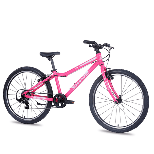 Shyre Bikes Bicycle Pink Shyre Hopton 24" Wheel Kids Hybrid Bike